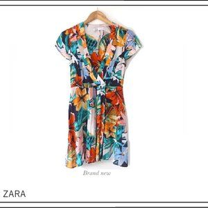 ZARA Floral Print Mini Dress